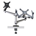 Tripp Lite Full Motion Dual Desk Clamp for 13" to 27" Monitors and Laptops Up to 15"
